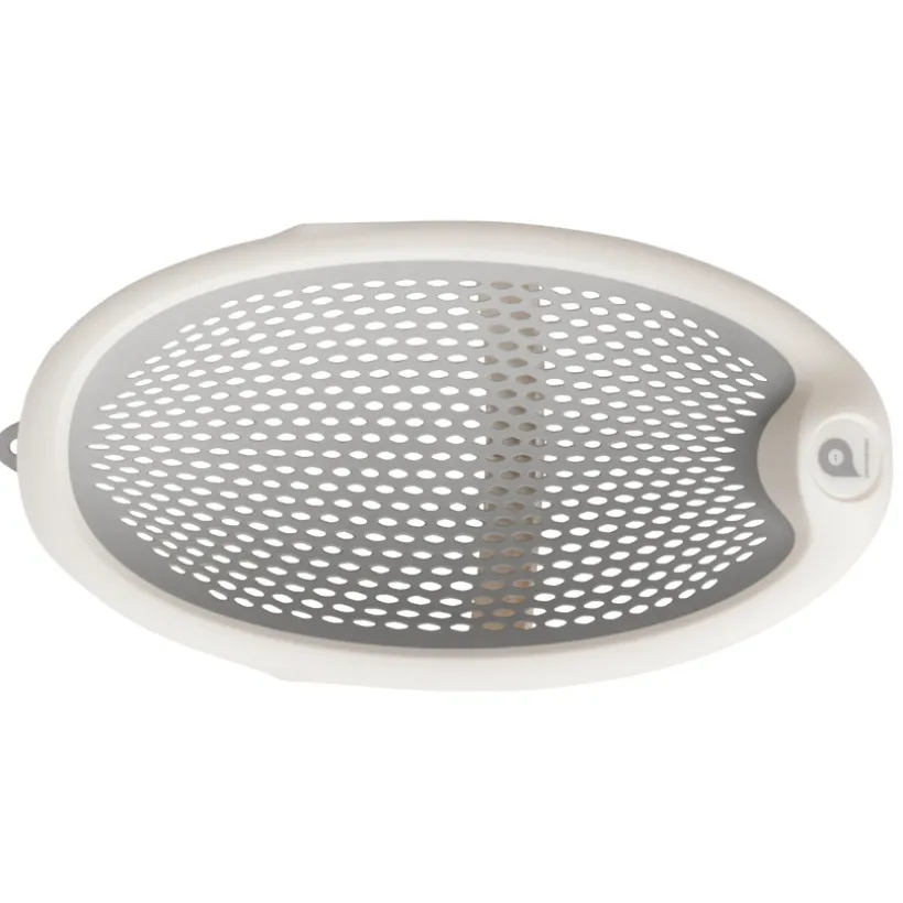 Transat de bain pliable en silicone gris/blanc