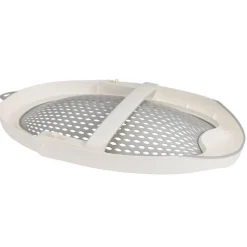 Transat de bain pliable en silicone gris/blanc