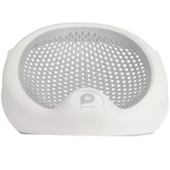 Transat de bain pliable en silicone gris/blanc