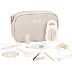 Trousse de toilette bébé avec 9 accessoires sand