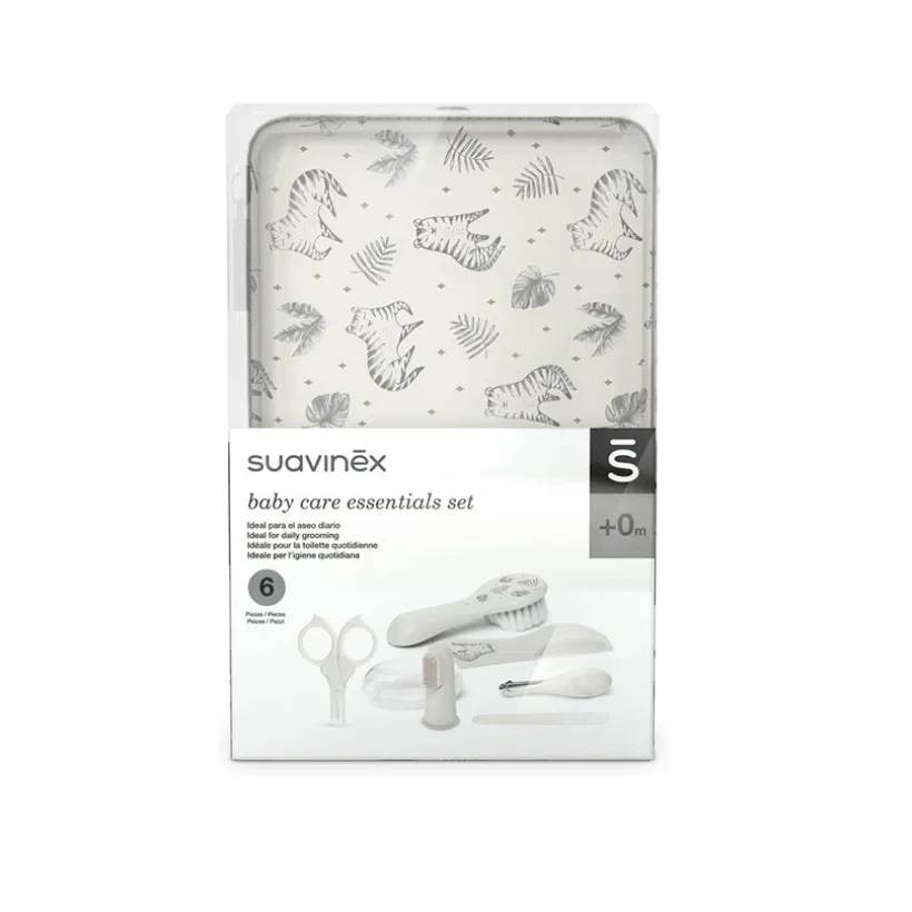 Trousse de toilette complète 6 pièces beige
