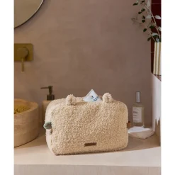Trousse de toilette en bouclettes Roi des Forêts écru