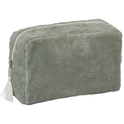 Trousse de toilette éponge bambou vert de gris