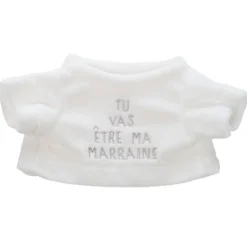 T-shirt d'habillage nounours "Tu vas être marraine"