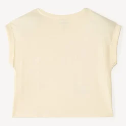 T-shirt fille manches courtes print fantaisie et fleuri