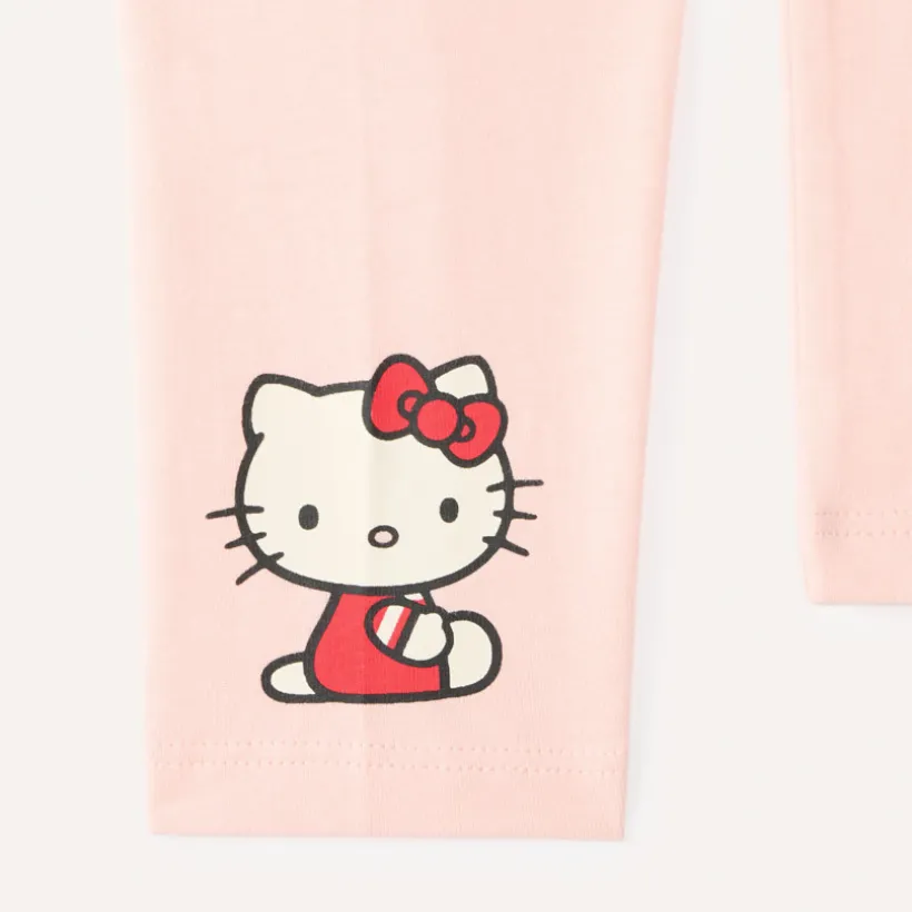 T-shirt fille manches longues oversize print Hello Kitty et ses amis