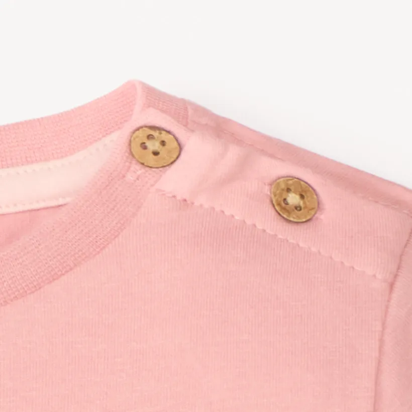 T-shirt manches courtes avec broderie cœur pour bébé fille