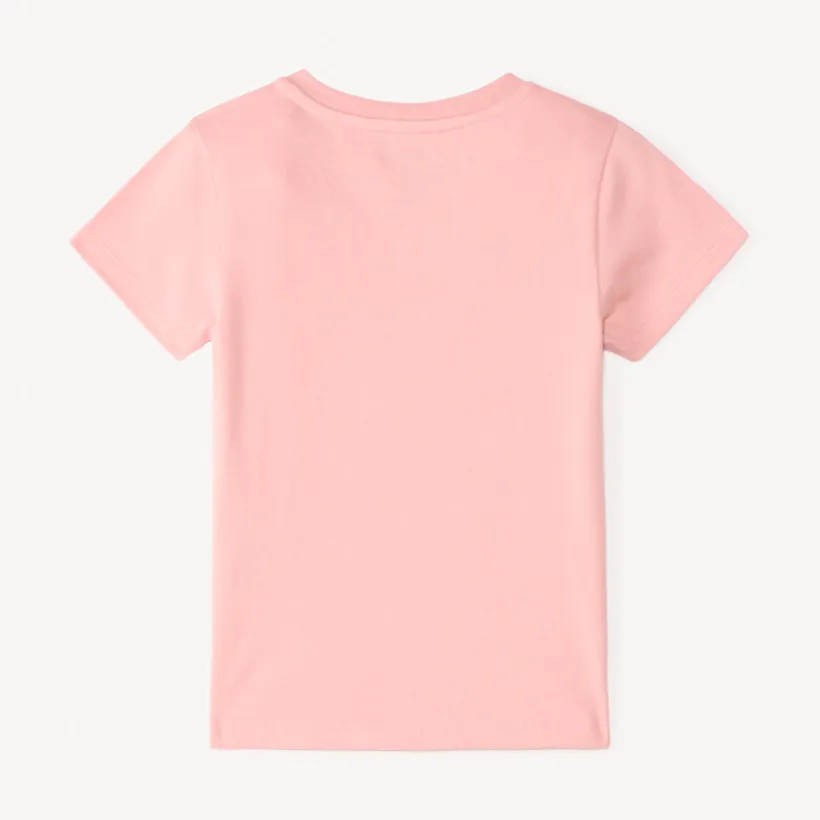 T-shirt manches courtes avec broderie cœur pour bébé fille