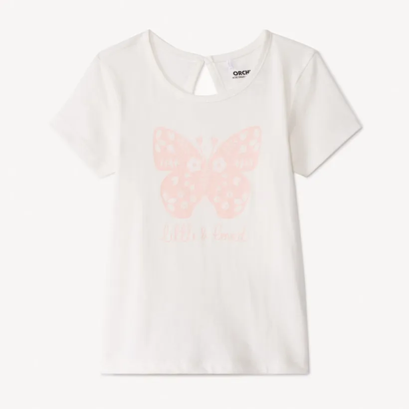 T-shirt manches courtes avec print fantaisie pour bébé fille