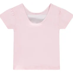 T-shirt manches courtes avec sequins et pétales en reliefs pour fille