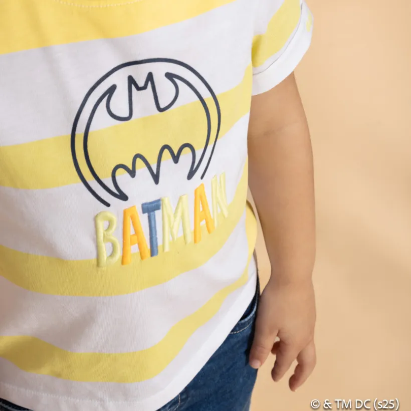 T-shirt manches courtes Batman Warner à broderie pour bébé garçon