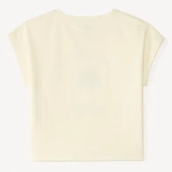 T-shirt manches courtes broderie fleurie pour fille