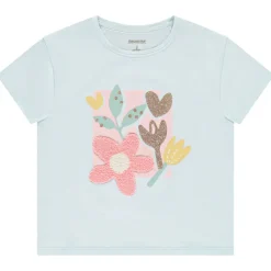T-shirt manches courtes à broderie bouclette pour fille