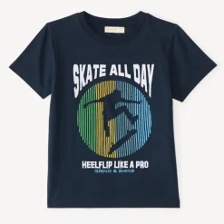 T-shirt manches courtes broderie skateur pour garçon