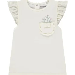 T-shirt manches courtes brodées à poche pour bébé fille