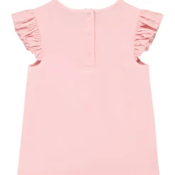 T-shirt manches courtes brodées à poche pour bébé fille
