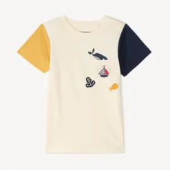 T-shirt manches courtes color block fantaisie pour bébé garçon