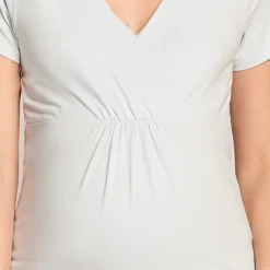 T-shirt manches courtes de grossesse et d'allaitement uni