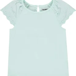T-shirt manches courtes en broderie anglaise pour bébé fille