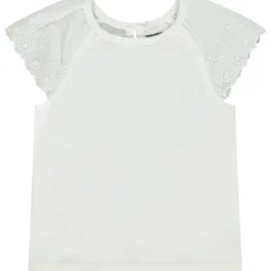 T-shirt manches courtes en broderie anglaise pour bébé fille