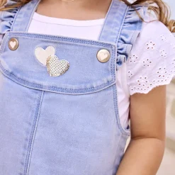 T-shirt manches courtes en broderie anglaise pour bébé fille