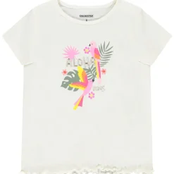 T-shirt manches courtes fantaisie tropical pour fille