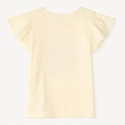 T-shirt manches courtes fleurs en cording et sequins pour fille