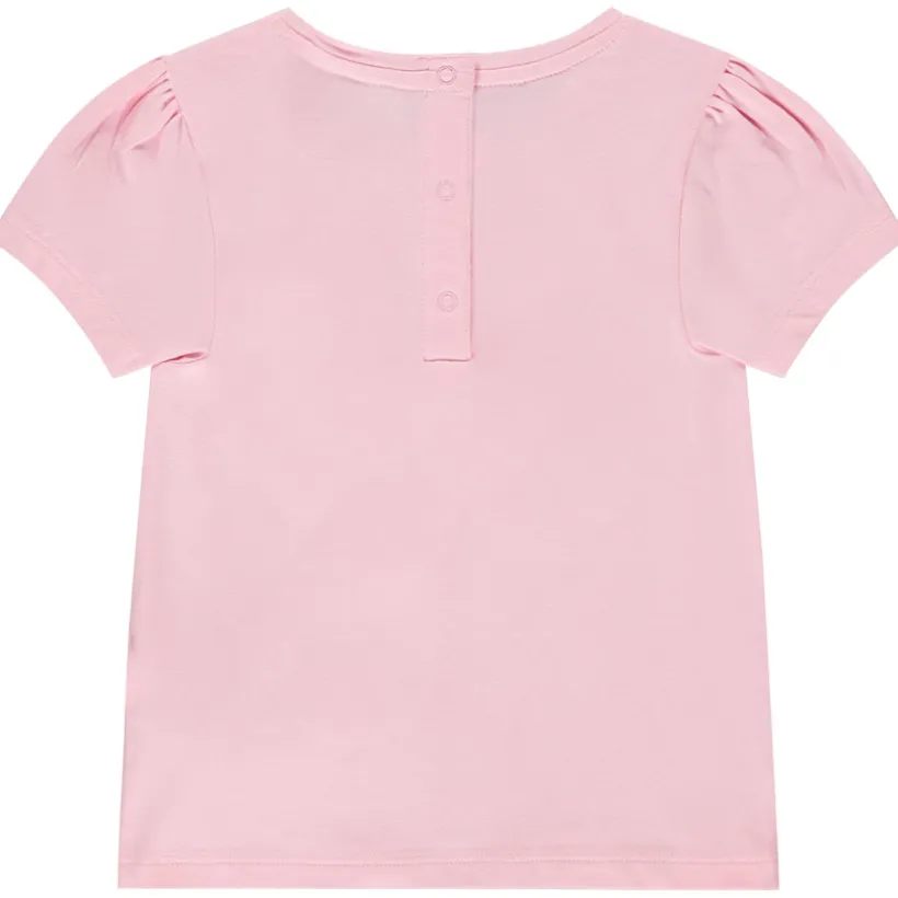 T-shirt manches courtes à fleurs 3D pour bébé fille
