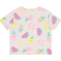 T-shirt manches courtes imprimé fantaisie pour fille