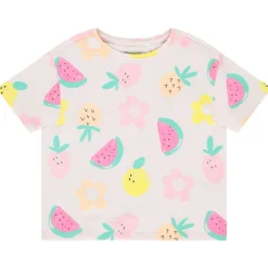 T-shirt manches courtes imprimé fantaisie pour fille