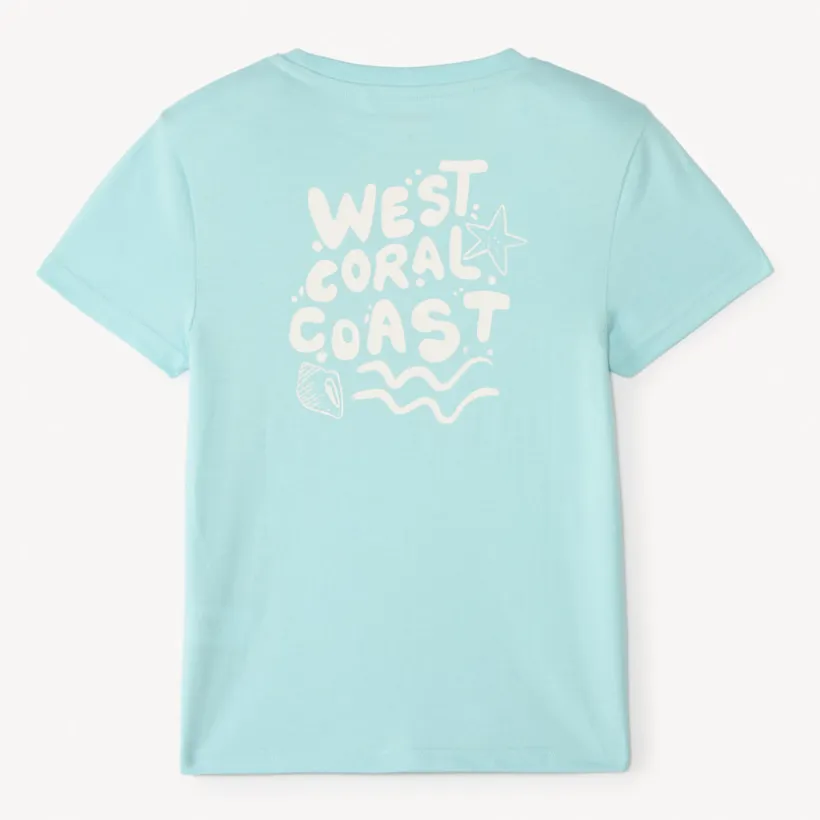 T-shirt manches courtes imprimé thème mer pour garçon
