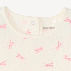 T-shirt manches courtes imprimé nœuds pour bébé fille