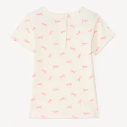 T-shirt manches courtes imprimé nœuds pour bébé fille