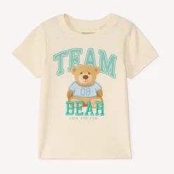 T-shirt manches courtes motif ourson pour bébé garçon