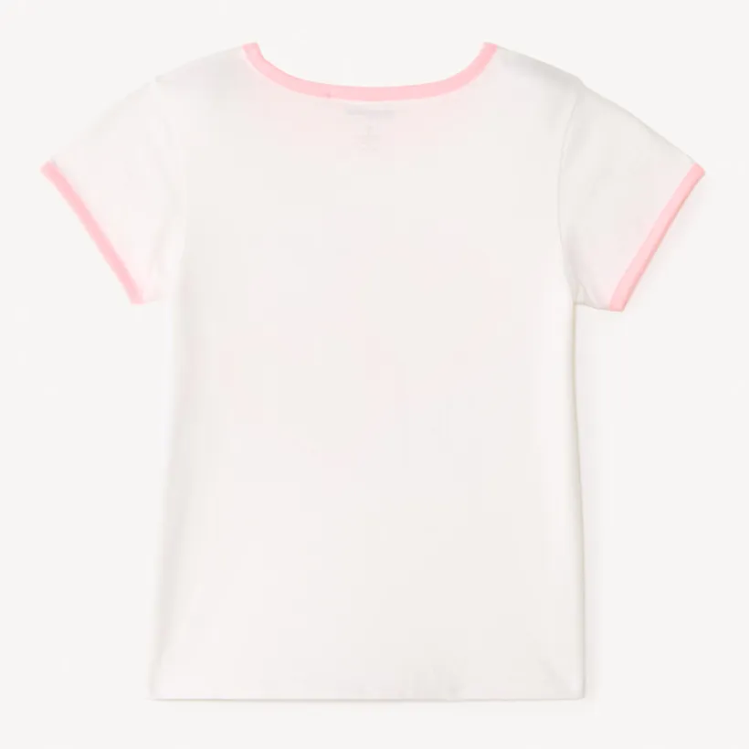T-shirt manches courtes motifs à sequins fantaisie pour fille