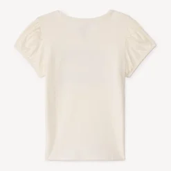 T-shirt manches courtes à motif pailleté et strass pour fille