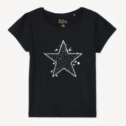 T-shirt manches courtes motif étoile pour fille