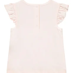 T-shirt manches courtes à motif pailleté fluo pour bébé fille