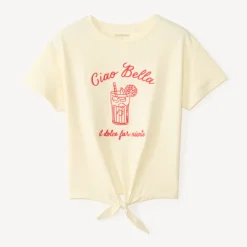 T-shirt manches courtes noué pour fille