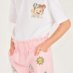 T-shirt manches courtes 1/2 oversize Bilie Boo pour fille