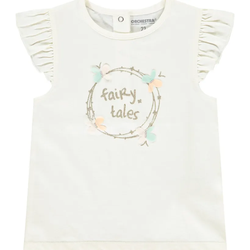 T-shirt manches courtes à papillons 3D pour bébé fille