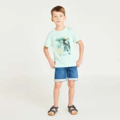 T-shirt manches courtes photoprint plage pour garçon