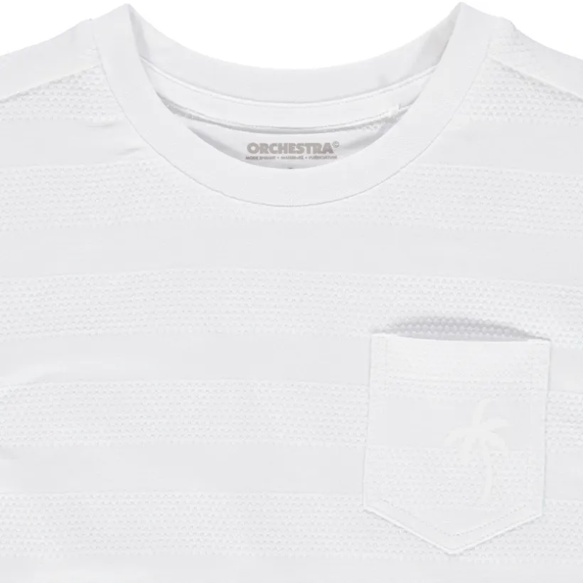 T-shirt manches courtes à poche print palmier