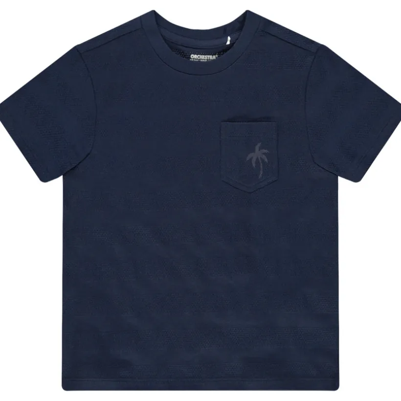 T-shirt manches courtes à poche print palmier