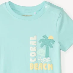 T-shirt manches courtes print fantaisie palmier pour bébé garçon