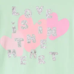 T-shirt manches courtes print fantaisie pailletées pour fille