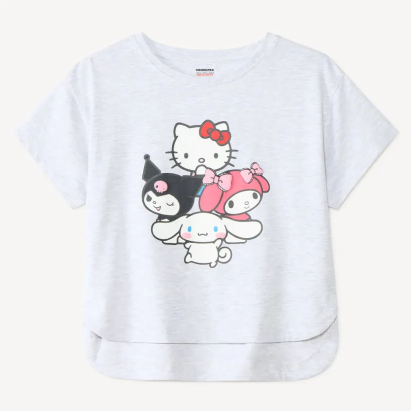 T-shirt manches courtes print Hello Kitty pour fille
