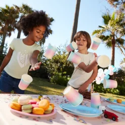 T-shirt manches courtes à print pailleté pour fille