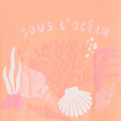 T-shirt manches courtes print fantaisie pailletées pour fille