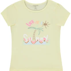 T-shirt manches courtes print fantaisie pour fille